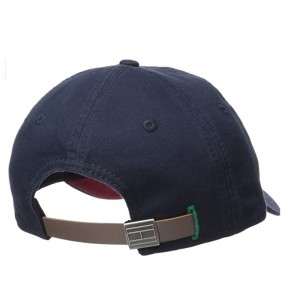 Tommy Hilfiger Men's Logo Dad Baseball Cap- Navy